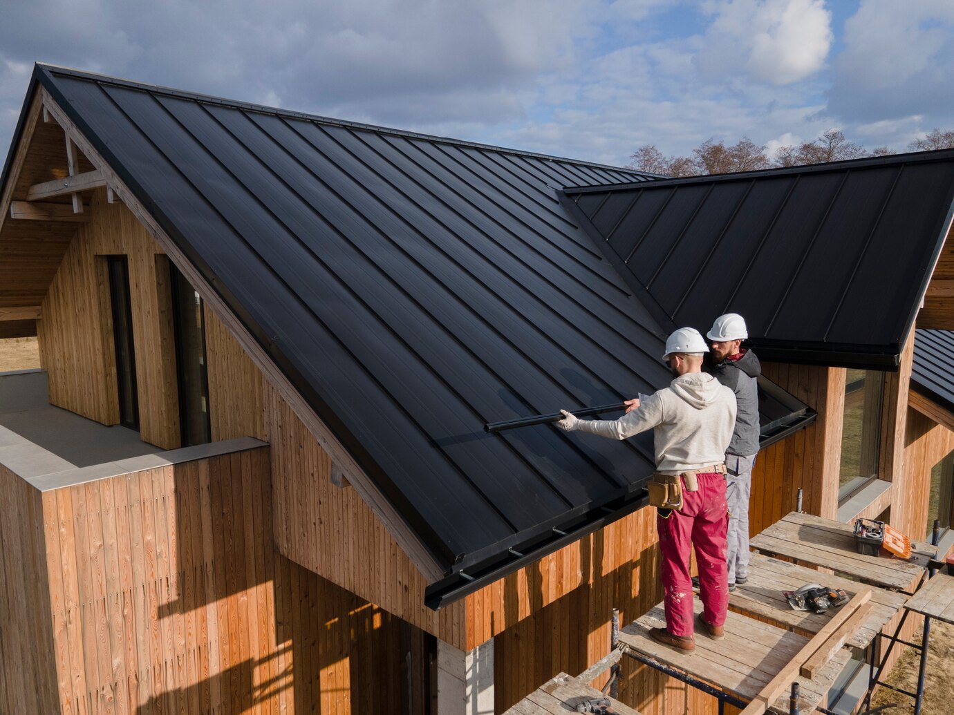 Professional roofing work
